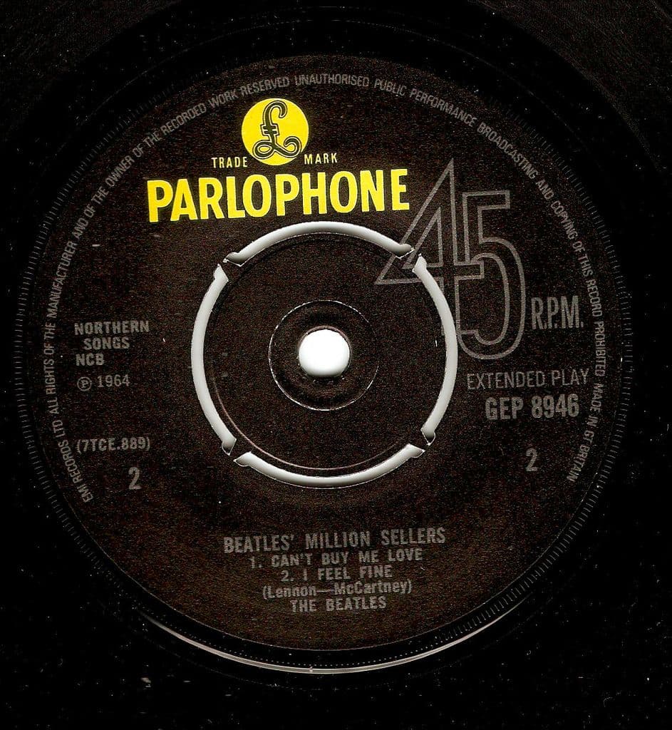 THE BEATLES The Beatles Million Sellers EP Vinyl Record 7 Inch Parlophone